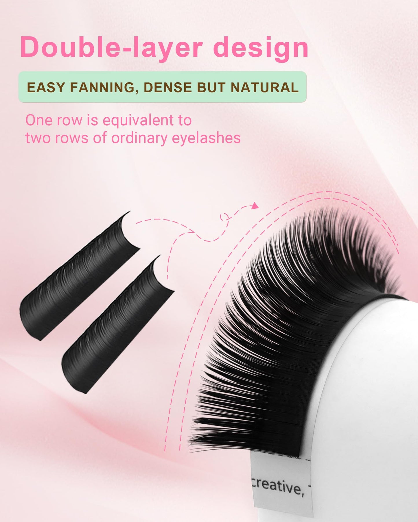 NAGARAKU Easy Fan Eyelash Extensions Volume Lashes 5 Trays in 1 Pack Easy Fanning Pestañas Lash Extension Rapid Blooming Soft Clusters for Beginners Beauty Salon (0.05 D Curl 8-15mm Mix)
