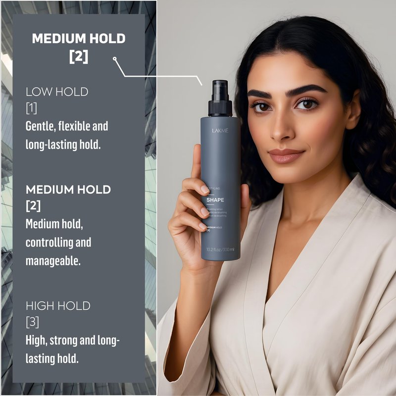 Lakmé K.Styling Shape Brushing Lotion, Volumizing Spray, Heat Protectant Spray for Hair, 10.2 Fl Oz