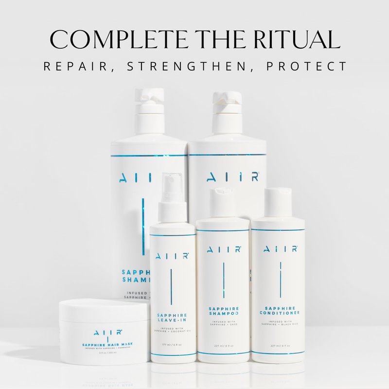 AIIR Sapphire Leave In Conditioner - Lightweight Moisturizing Detangler, Hydrate Dry Damaged Hair, Tame Frizz & Flyaways, Heat Protectant Spray for Blowouts and Thermal Styling, 6 oz