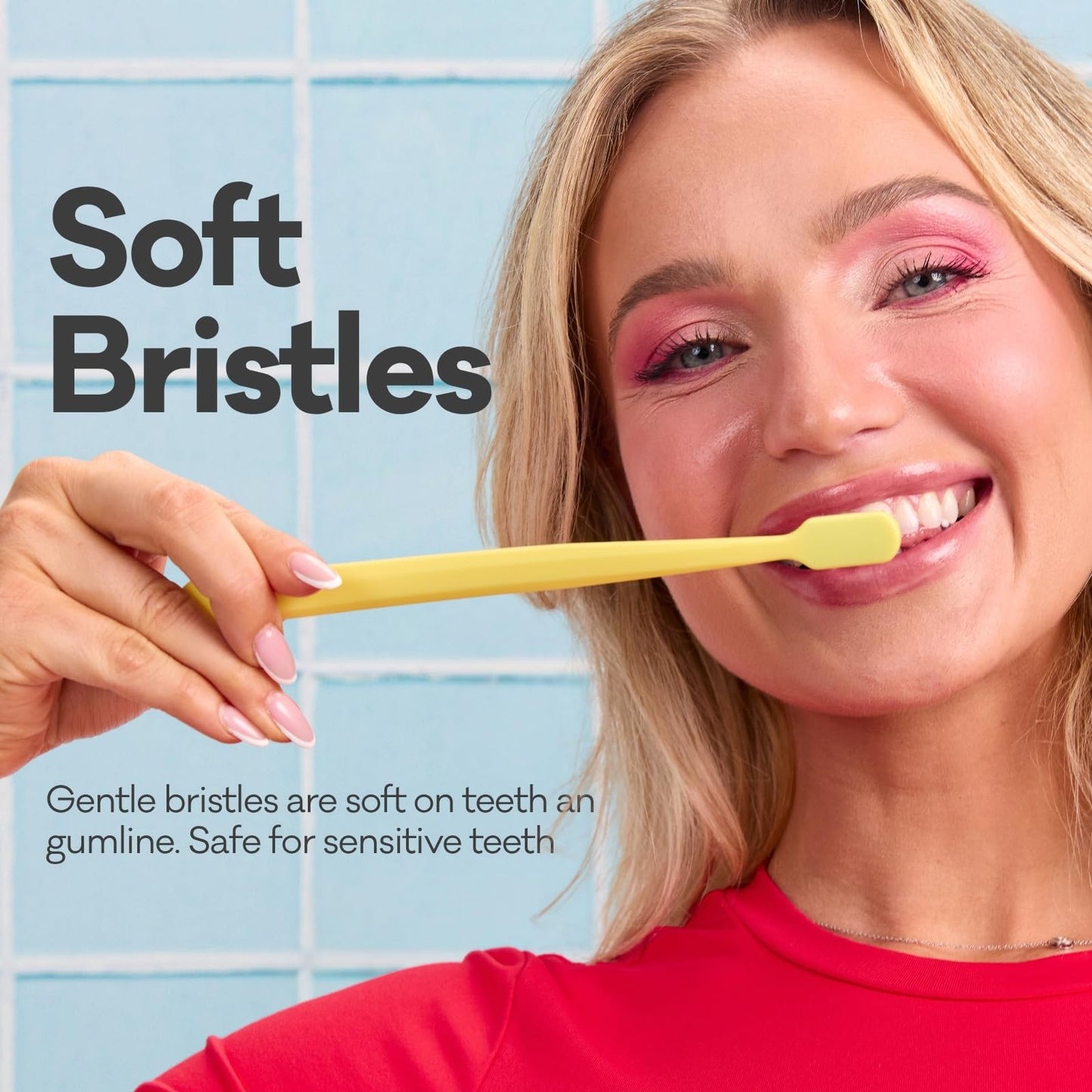 Grin Extra Soft Toothbrushes for Adults – Travel Toothbrush Set with Charcoal Infused Bristles – Manual Full Mouth Brush Head for Whitening & Gum Care – 8 Count (Pack of 2), Summer Beach