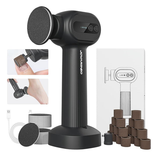 Electric Foot Callus Remover Rechargeable, Electronic Foot File Pedicure Tool, 2 in 1 Foot Grinder, Pro Foot Scrubber Kit for Dead, Hard, Cracked Skin, with 6 Speeds & 20 Sandpaper Discs