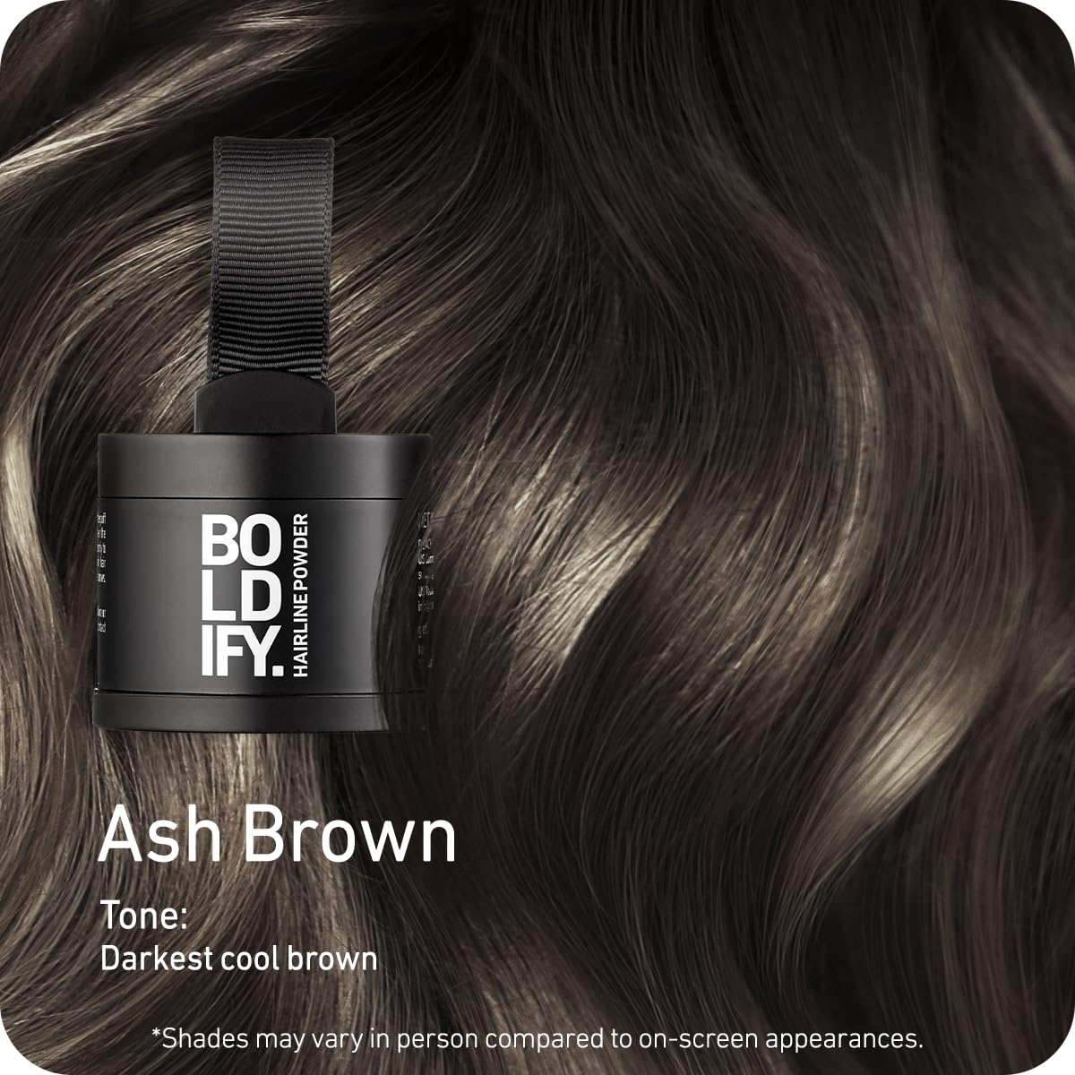 BOLDIFY Hairline Powder - Water-Resistant Root Touch Up Hair Color for Gray Coverage - 24-Hour Stain-Proof, Mess-Free Hair Powder for Thinning Hair
