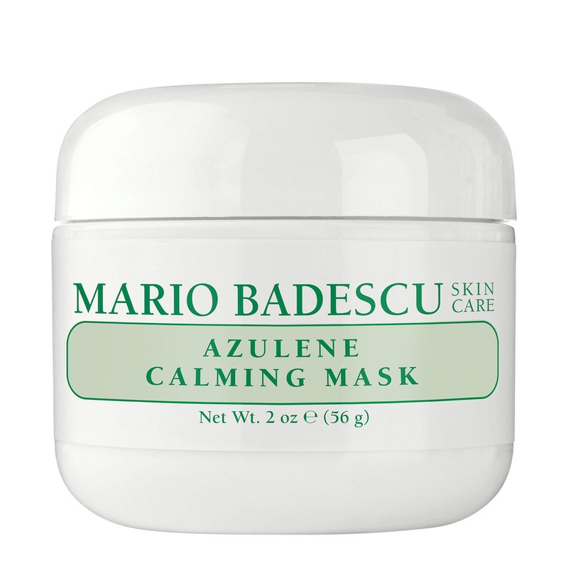 Mario Badescu Azulene Calming Mask, Clay Mask Face Care Ideal for All Skin Types, Pore Minimizer with Olive Leaf Extract, Vitamin E and Kaolin Clay, 2 Oz