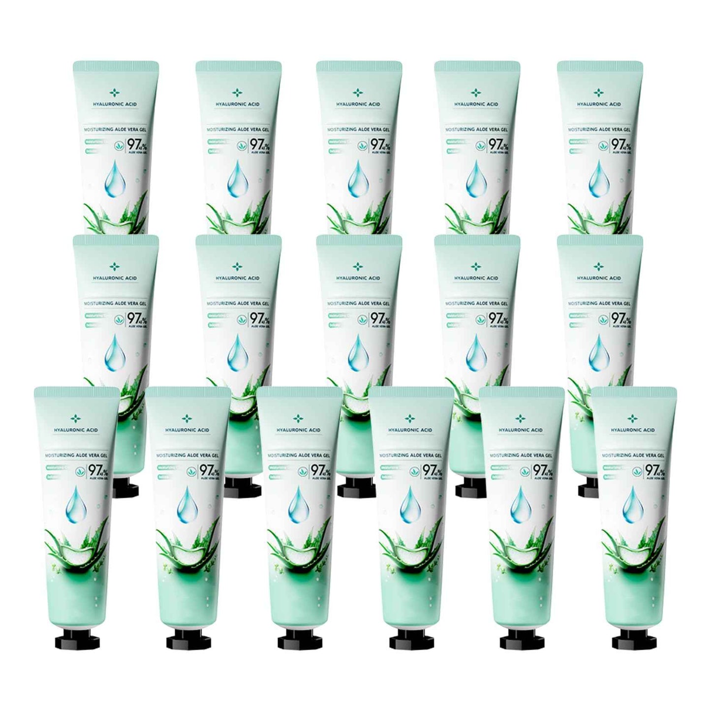 16PCS Aloe Vera Gel for Face and Body,Hydrating Aloe Vera Gel,Cooling Refreshing After Sun Lotion,Soothing Non-Sticky After Sun Lotion Set,Travel Size Body Skincare Cream, 1.05 Oz