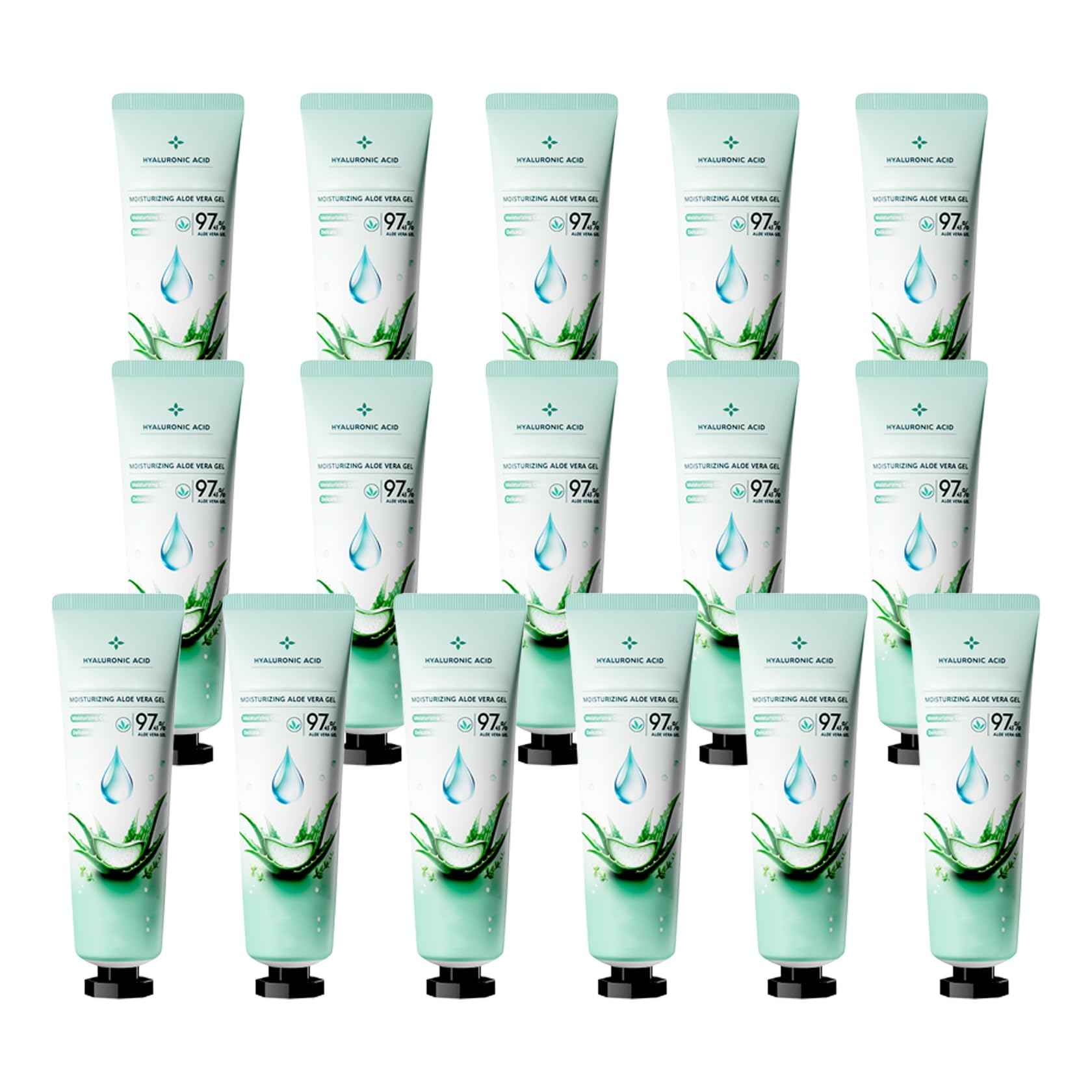16PCS Aloe Vera Gel for Face and Body,Hydrating Aloe Vera Gel,Cooling Refreshing After Sun Lotion,Soothing Non-Sticky After Sun Lotion Set,Travel Size Body Skincare Cream, 1.05 Oz