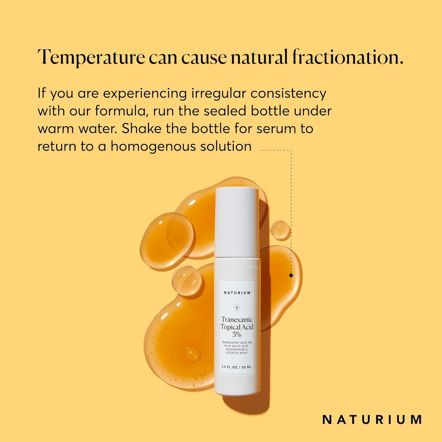Naturium Tranexamic Acid 5% - Brightening Face & Skin Care with Kojic Acid, Niacinamide & Licorice Root | 2 oz