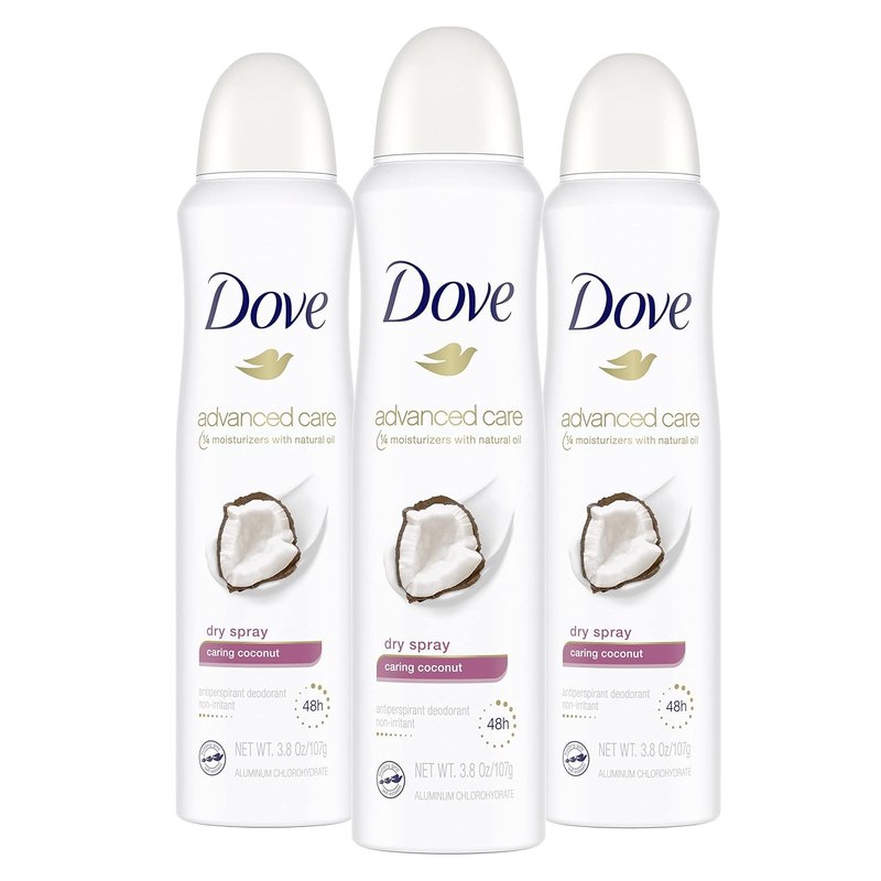 Dove Advanced Care Antiperspirant Deodorant - Caring Coconut | 48-Hour Protection, 3.8 oz, 3 Count