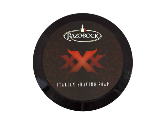 RazoRock XXX Italian Shaving Soap: Artisan Made Shaving Soap for Men - Tallow Based Shave Cream Soap for Wet Shaving - Rich, Creamy Lather and Classic Italian Barber Shop Scent - 5 Fl Ounces (150 ML)