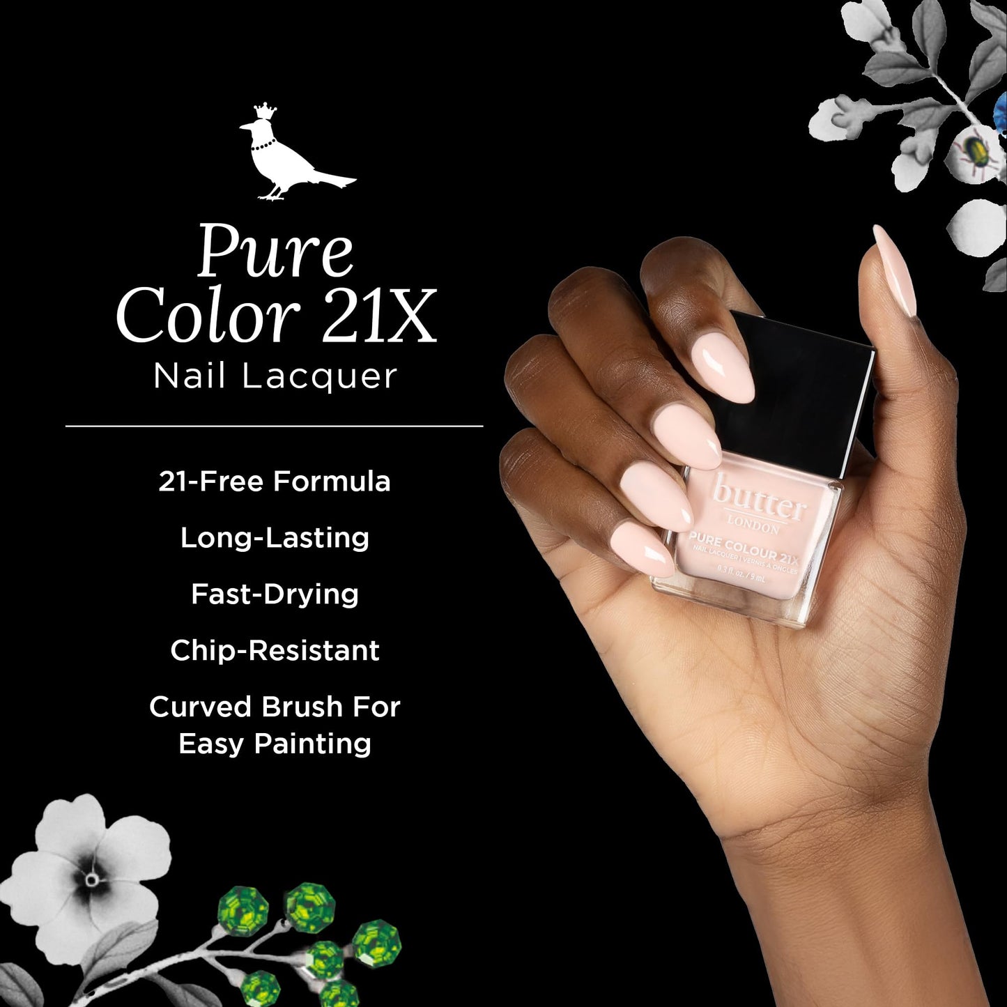 butter LONDON PC21X Nail Lacquer Polish - Fast-Drying, Long Lasting Color with Gel-Like Finish & Chip-Resistant Nail Lacquer Helps Protects & Strengthens Nails - Vegan & Cruelty-Free - Piece of Cake