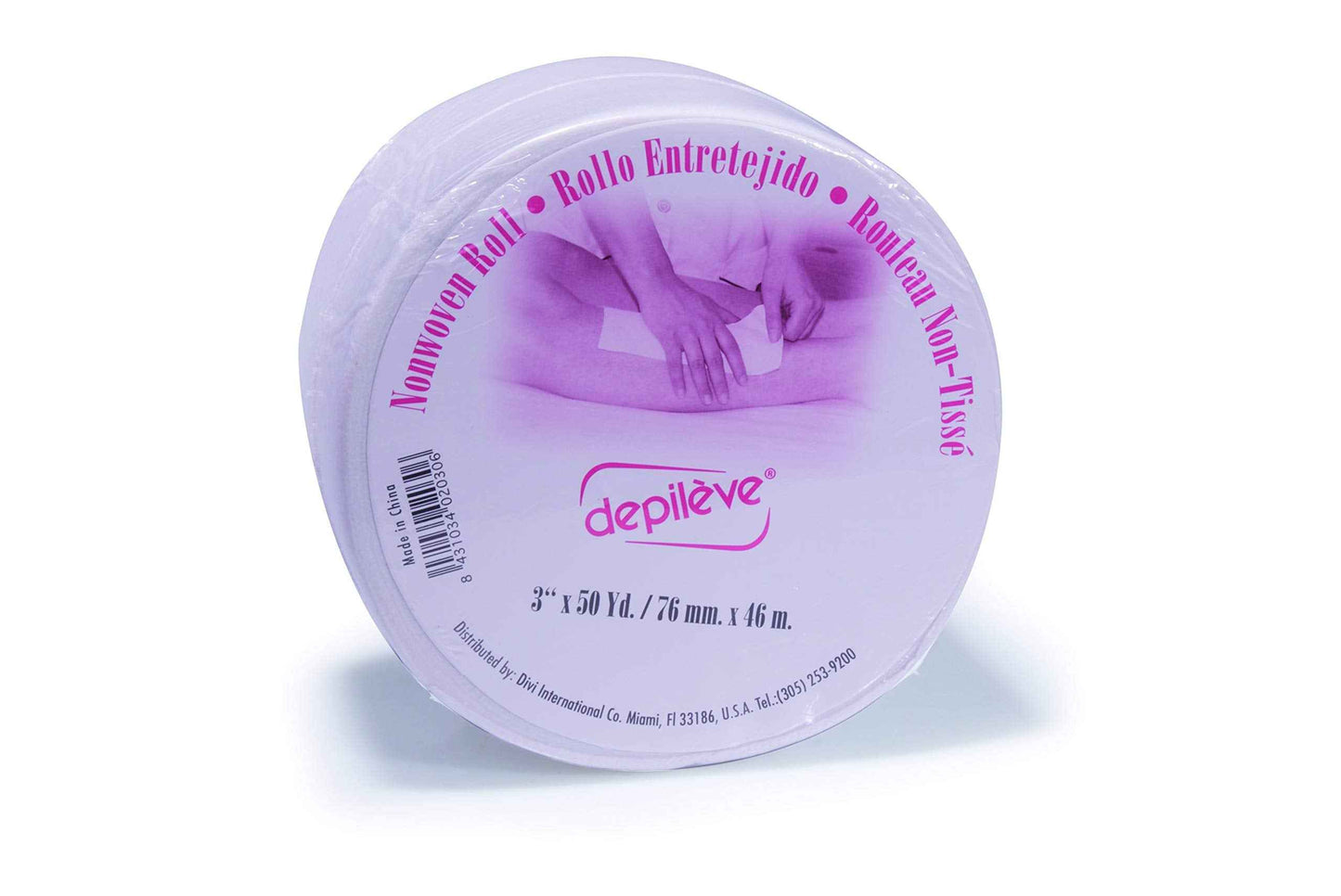 Depileve Wax Strips Roll - Nonwoven Waxing Strips - Facial and Body Hair Removal - 50 Yards