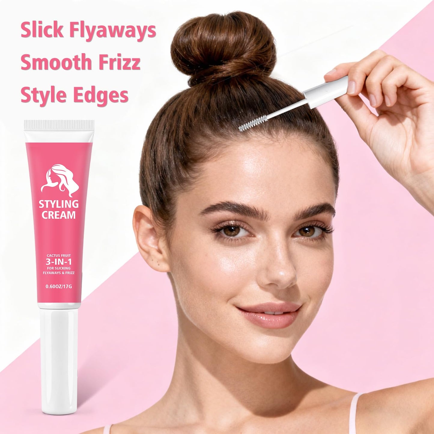 Lubynia Fly Away Stick for Hair, Hair Mascara for Flyaways, Wax Stick for Hair, Lightweight Anti Frizz Slick Back Hair Styling Wax Stick, Taming Wand Gel for Smoothing Women Girls, Mothers day Gifts