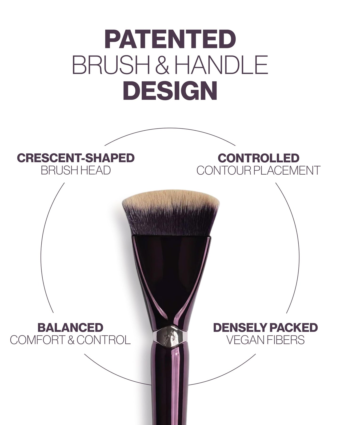 Anisa Beauty Crescent Contour Brush | Soft Dense Fibers for Sculpting, Cream and Powder Bronzers | Vegan & Cruely-Free