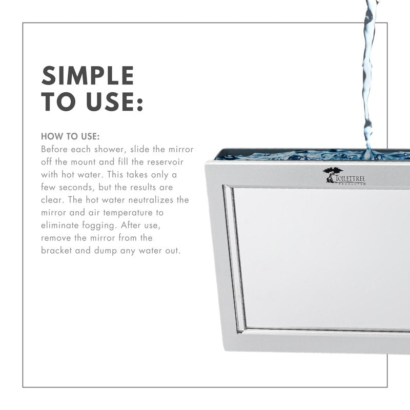 ToiletTree Products Original LED Fogless Shower Mirror with Squeegee