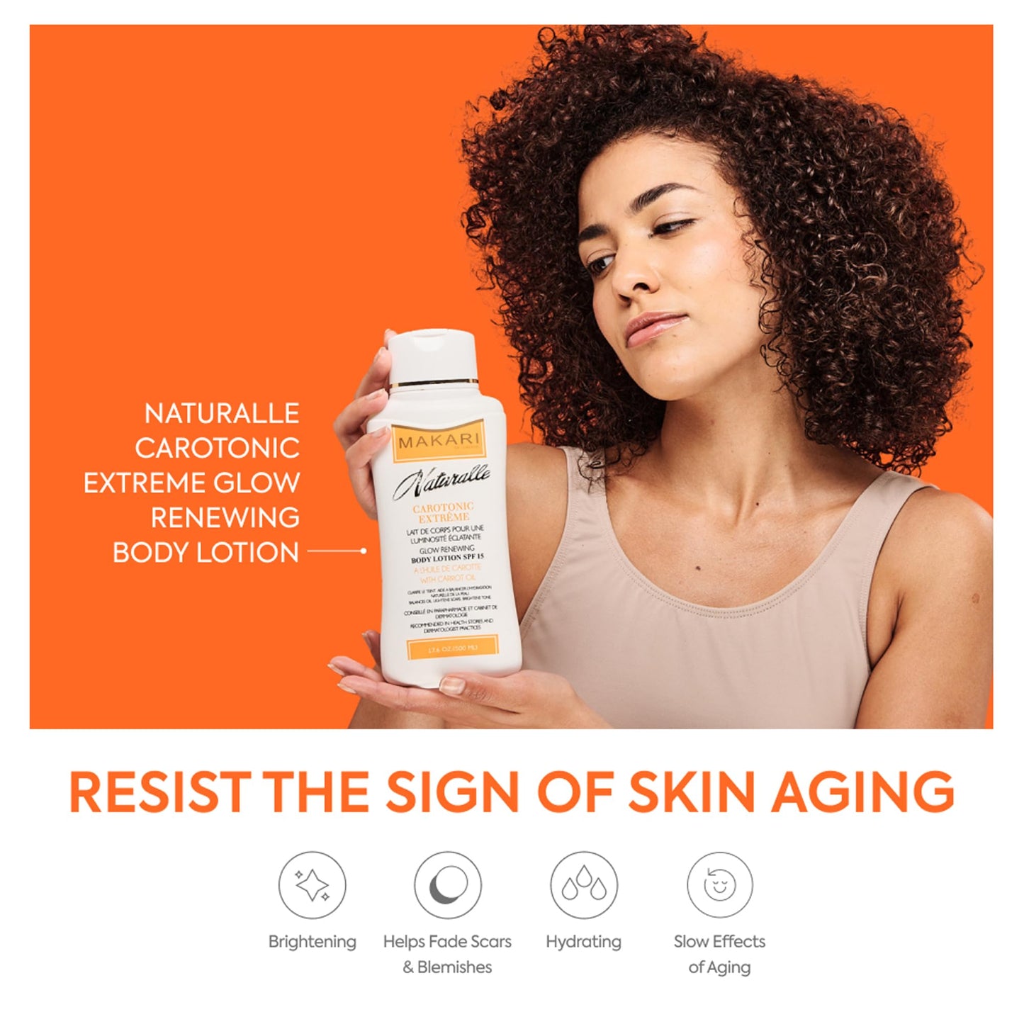 MAKARI Carotonic Extreme Body Lotion (17.6 oz) | Fights Excess Oil Production | Helps Fade Body Scars and Marks | Skin Brightening Formula | Helps Resist Aging and Promotes Healthy Radiance