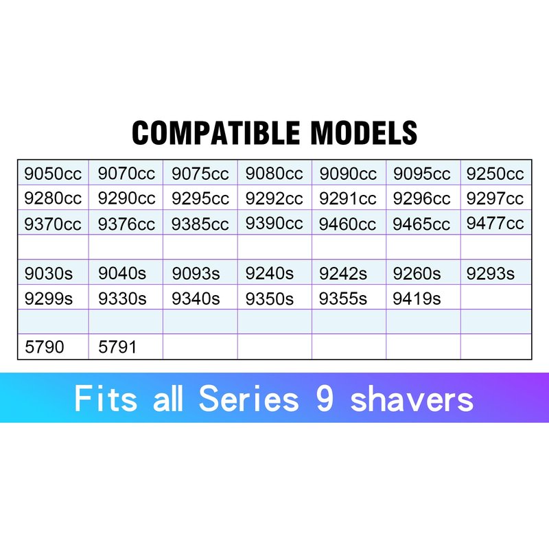 92S Series 9 Electric Shaver Replacement Head Compatible with All Braun Series 9 Electric Razors Replacement Heads,Compatible with 9477cc,9330s,9465cc,9460cc,9419s,9390cc,9385cc (92S-Silver)