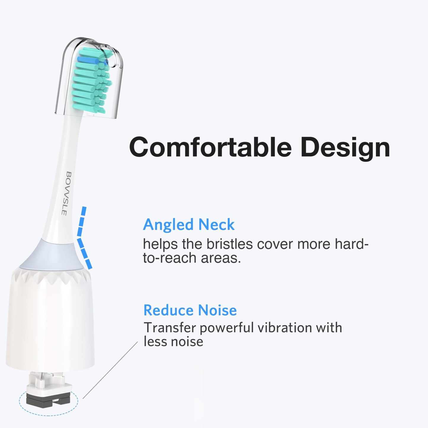 BOVVSLE Replacement Toothbrush Heads for Philips Sonicare Replacement Heads E-Series, Essence, Electric Replacement Brush Head for Phillips Sonicare E Series, for Philips Sonic Care Toothbrush,6 Pcs