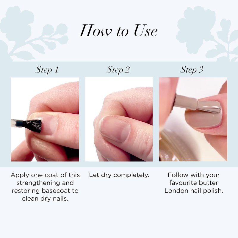 butter LONDON Base Coat Nail Polish, Horse Power - Nail Rescue Basecoat Helps Restore & Repair Damaged Nails - Nail Strengthener Helps Nail Growth & Prevent Staining - Cruelty & Gluten Free Nail Care