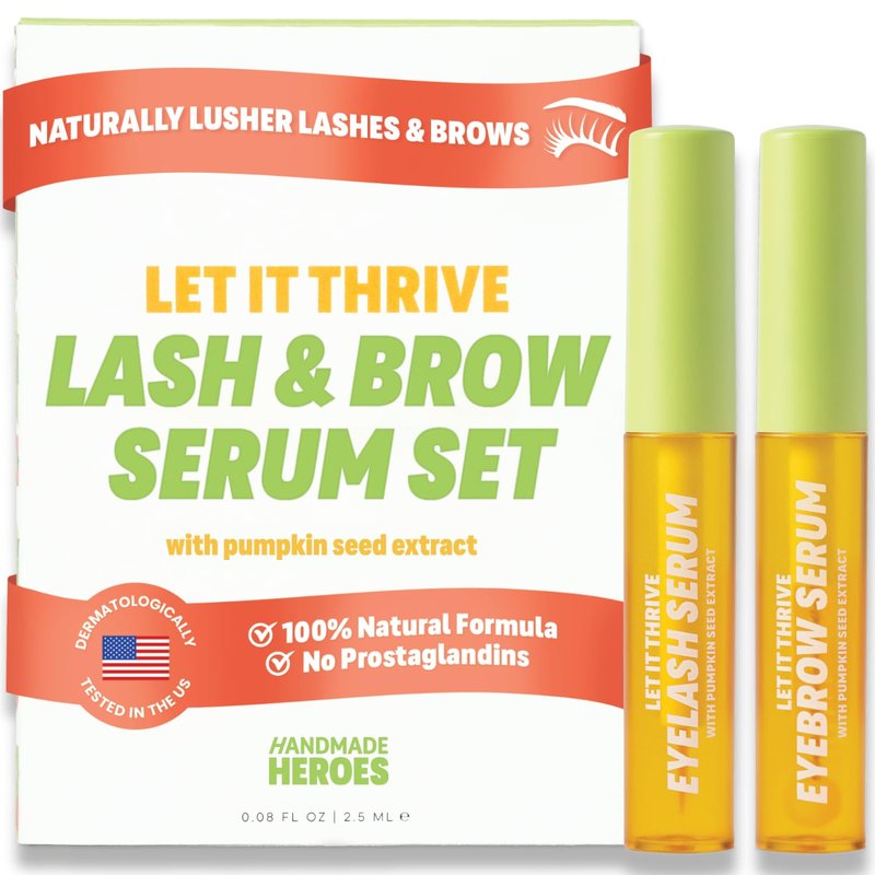 Vegan Lash & Brow Serum - 100% Natural Rosemary & Pumpkin Seed Oil for Fuller, Thicker Eyelashes & Eyebrows | Gentle, Nourishing Formula
