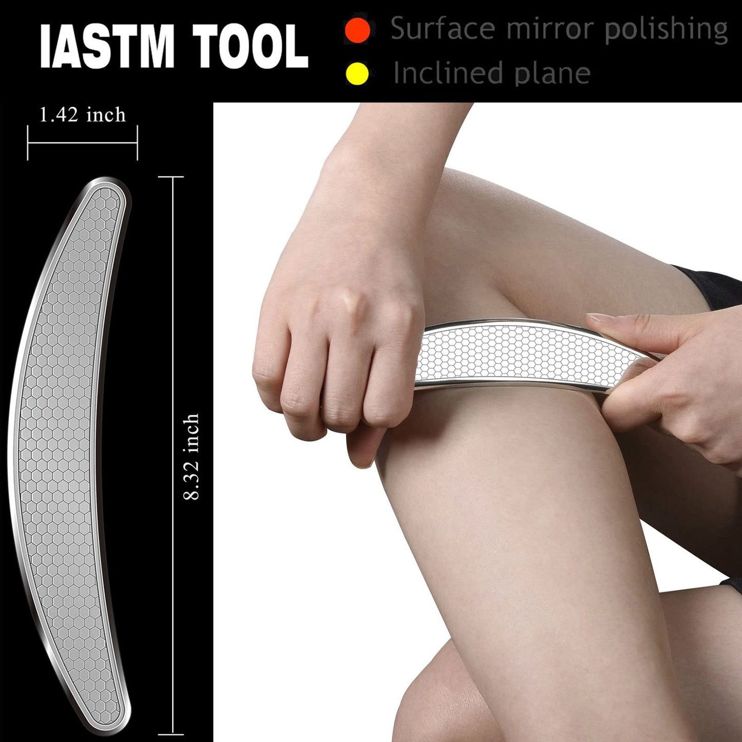 BYYDDIY 4 in 1 304Stainless Steel Gua Sha Muscle Scraper Tool Set, Scar Tissue Tool,Physical Therapy Tools,Muscle Scraping Tool,IASTM Tools,Fascia Scraper,Soft Tissue Massage Tool