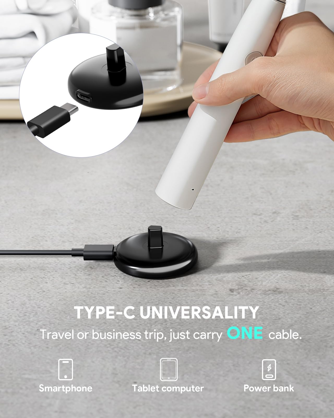 Induction Charger Compatible with Oral-B Braun Electric Toothbrushes