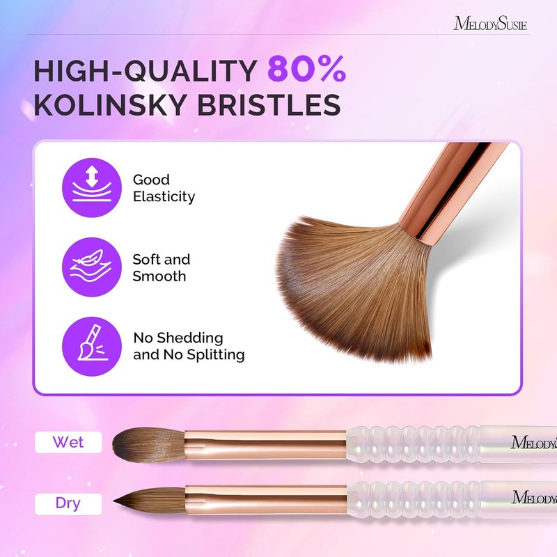 Kolinsky Acrylic Nail Brush - Professional 80% Pure Hair for Acrylic Extensions & 3D Carving | Size 8