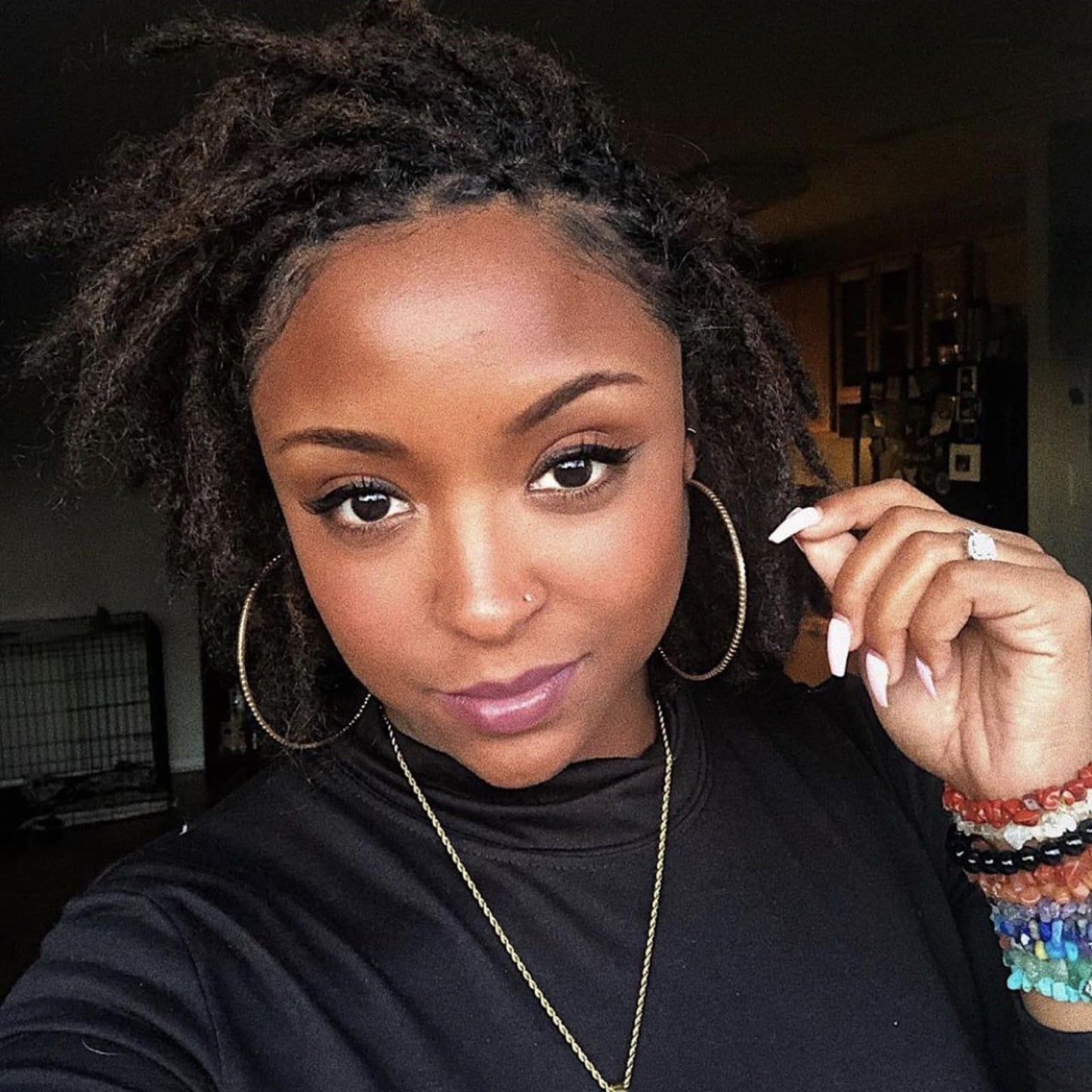 0.6 cm Width 8 Inch 20 Strands Human Hair Loc Extensions, Natural Black 100% Full Handmade Permanent Real Human Hair Dreadlock Extensions for Women/Men/Kids Can Be Dyed Bleached Curled Twisted