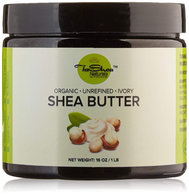 Organic Shea Butter by TaShea Naturals: Virgin Ivory (16oz) USDA Certified Shea Butter - Nourishing Healing Emollient for Hair, Skin and Nails or DIY products