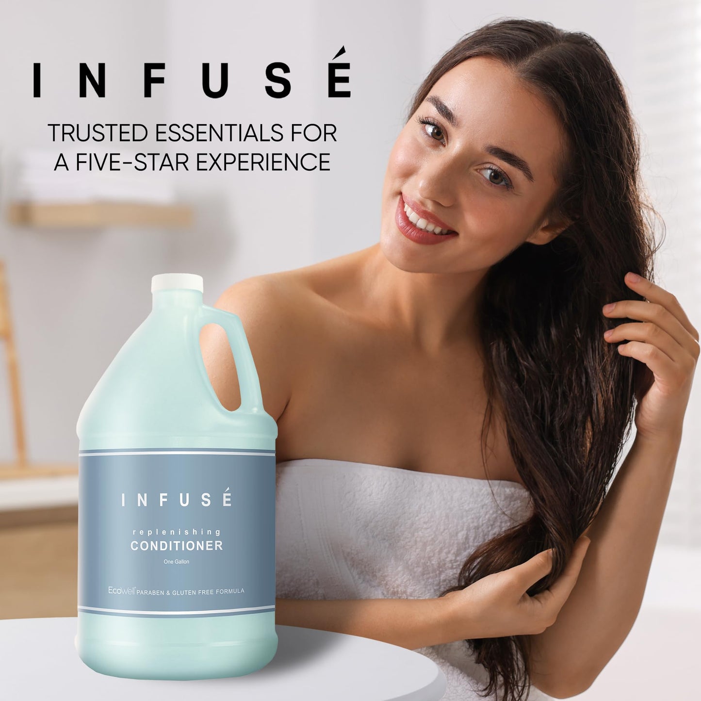 H2O Tropical Infuse Hotel Conditioner | 1 Gallon | For Hospitality & Vacation Rentals to Refill Dispensers | (Single Gallon)