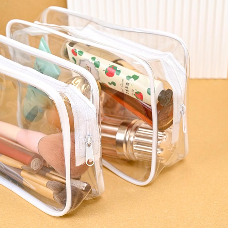 Clear Makeup Bags - 36 PCS Waterproof Travel Cosmetic Organizers | Zippered Toiletry Bags for Men & Women