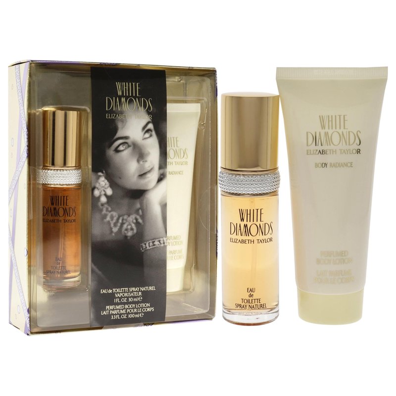 Elizabeth Taylor White Diamond Elizabeth Taylor White Diamonds 1oz EDT Spray,3.3oz Body Lotion Women 2 Pc Gift Set