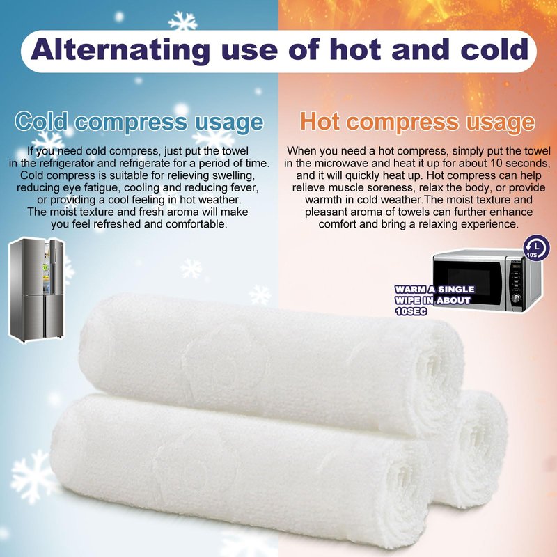 Moist Cotton Towel Bulk Moist Towelettes Individually Wrapped,White Towel Services,Refreshment Pre Moistened Towels for Dentist Travel Sport Party Hotel （Lavender,100)