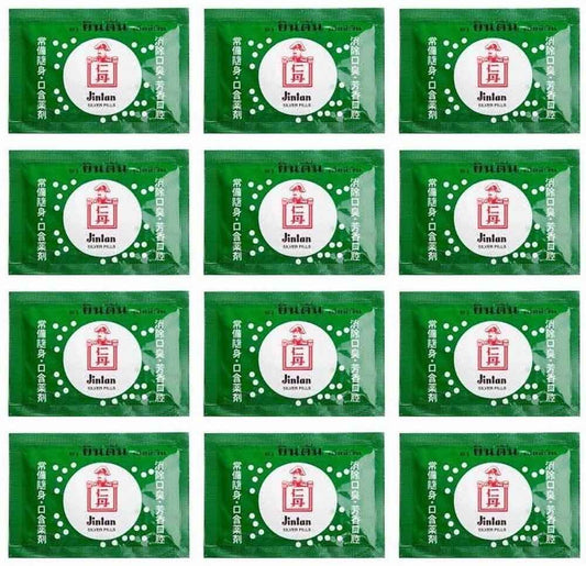 12x Jintan Silver Pills Japanese Refreshing Breath & Relief Sore Throat Best Product From Thailand