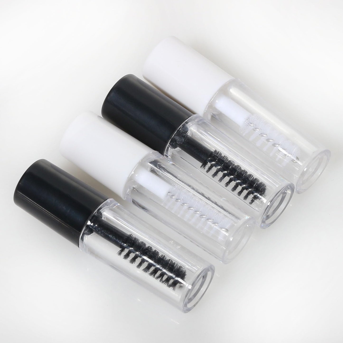 COSIDEA 26pcs 0.8ml White Empty mini mascara tubes with wand for castor oil 1ml eyelash growth tube packing sample size containers