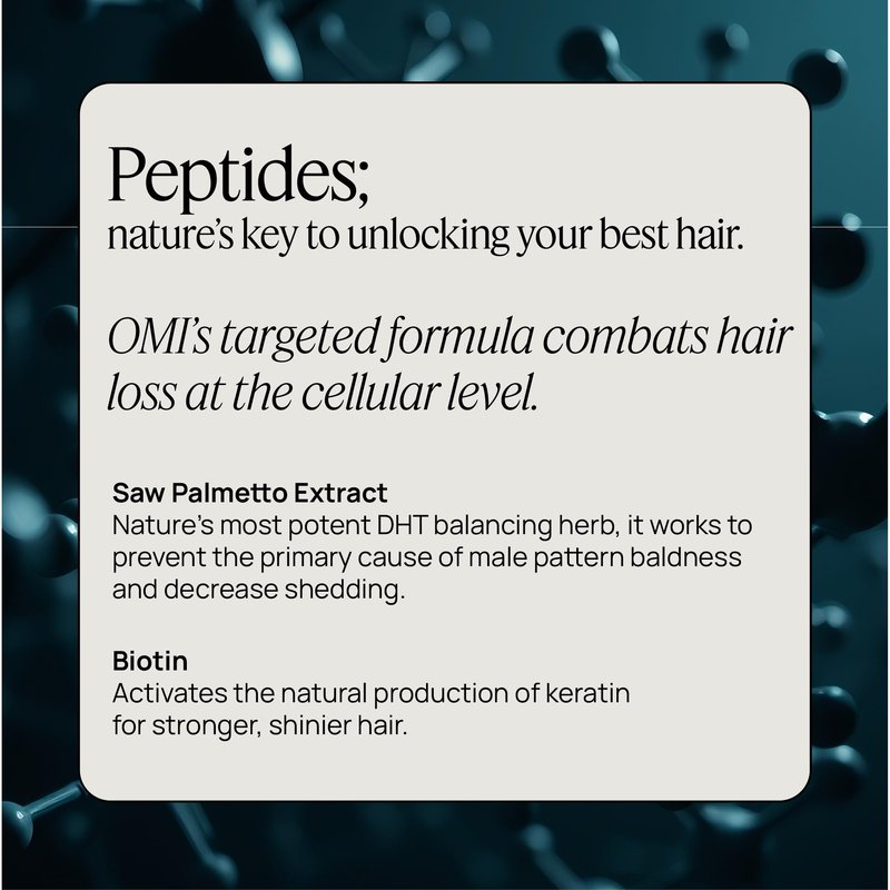 Men's Hair Growth Peptides, Doctor Recommended, Follicle Fortifying Biotechnology, Clinically Proven to Visibly Grow More Hair and Reduce Hair Loss, 1 Month Supply