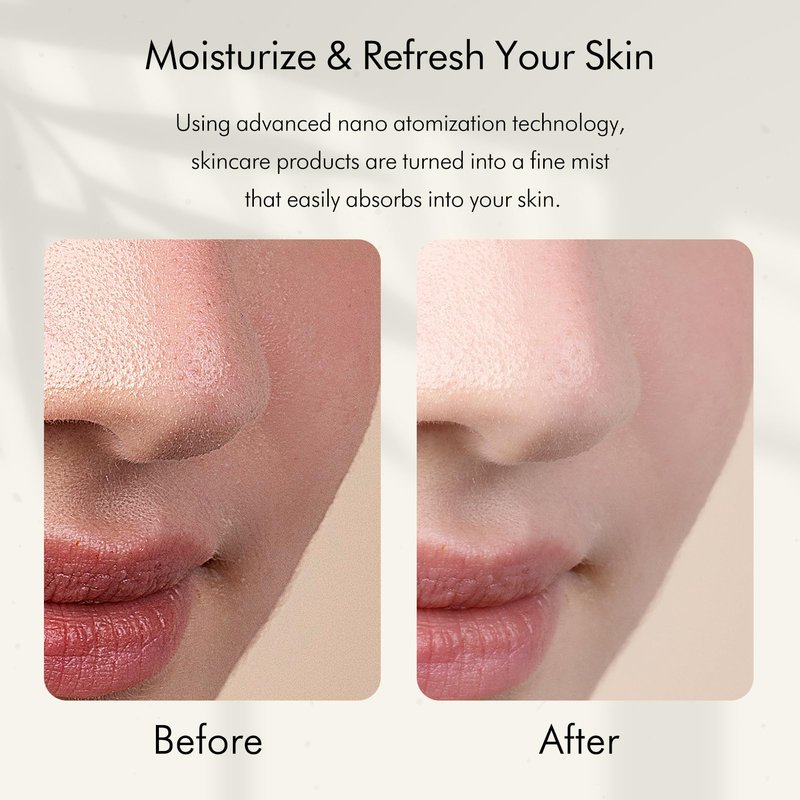 Microtree Nano Facial Sprayer High Pressure, Oxygen Facial Machine Rechargeable Fine Mister Portable Facial Steamer Mist for Face Hydrating Skin Care Facial SPA at Home