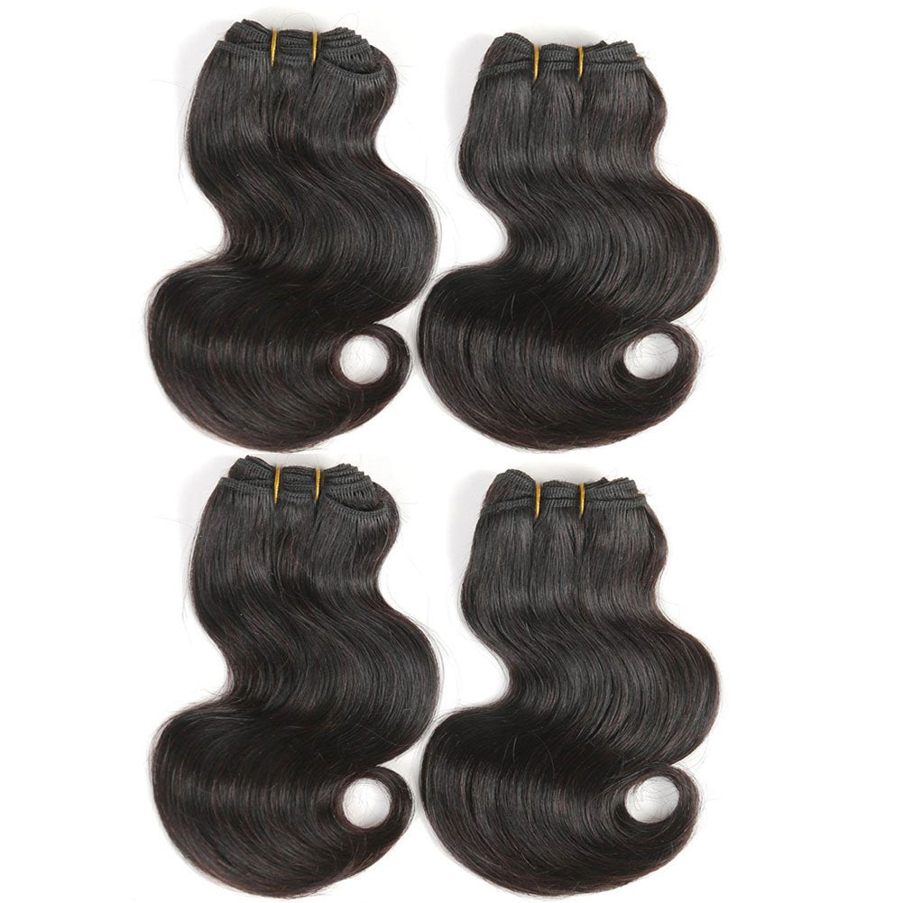 Luxnovolex Brazilian Hair Body Wave 4 Bundle Brazilian Virgin Hair Wavy 8A Grade 100% Unprocessed Human Hair Weave Bundles Short Sew In Hair Extentions