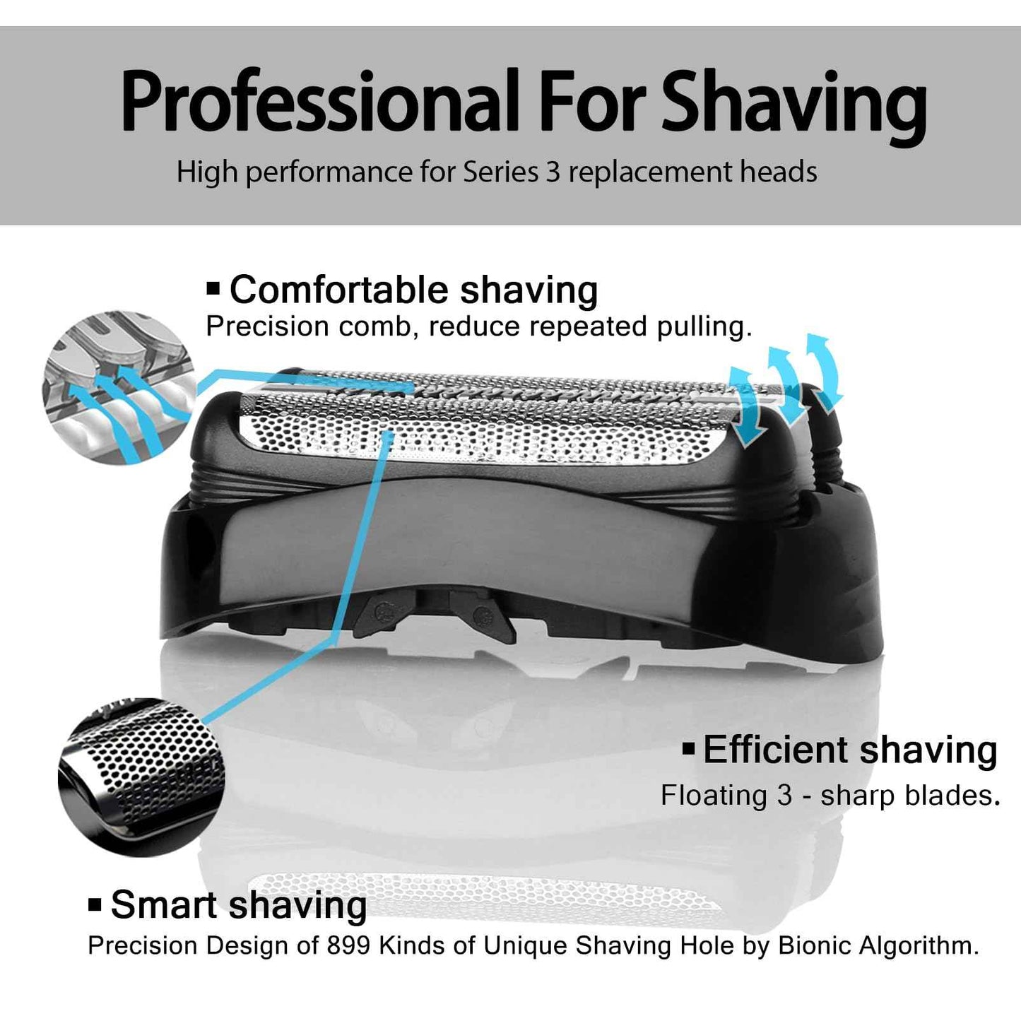 VIDSA 32B S3 Electric Replacement Shaver Head Accessories Compatible with Series 3 Shaving Razor Head, Compatible with S3 3040s 3000s 3050cc 3010s 3070cc 3080s...