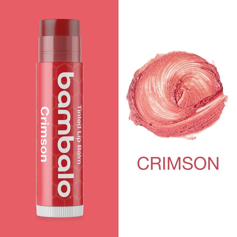 Tinted Lip Balm Variety - Bambalo 4-Pack Moisturizing Hydration Care - Assorted Shades - Natural Organic Formula - Lightweight Smooth Tint - Made in USA