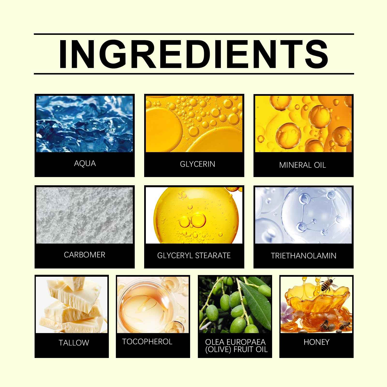 Beef Tallow for Skin Care - Tallow Honey Balm Face Cream | Whipped Body Butter for Dry Skin | Nourishing Face and Body Cream, 60g/2.12oz