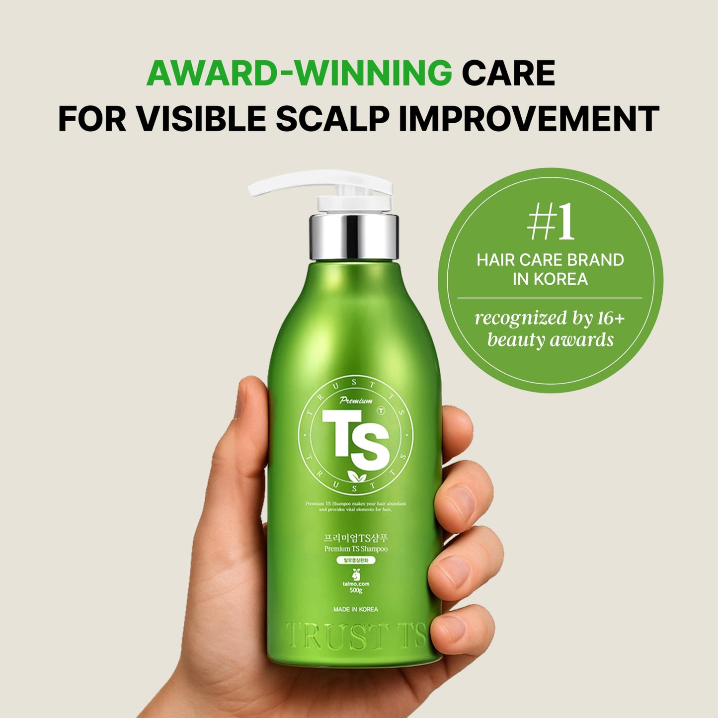Premium TS Shampoo for Thinning Hair & Hair Loss Care(17.6 Fl Oz) | Best Korea Shampoo | LAVENDER Scent with Essential Oil & Biotin & Natural Ingredients | Men & Women