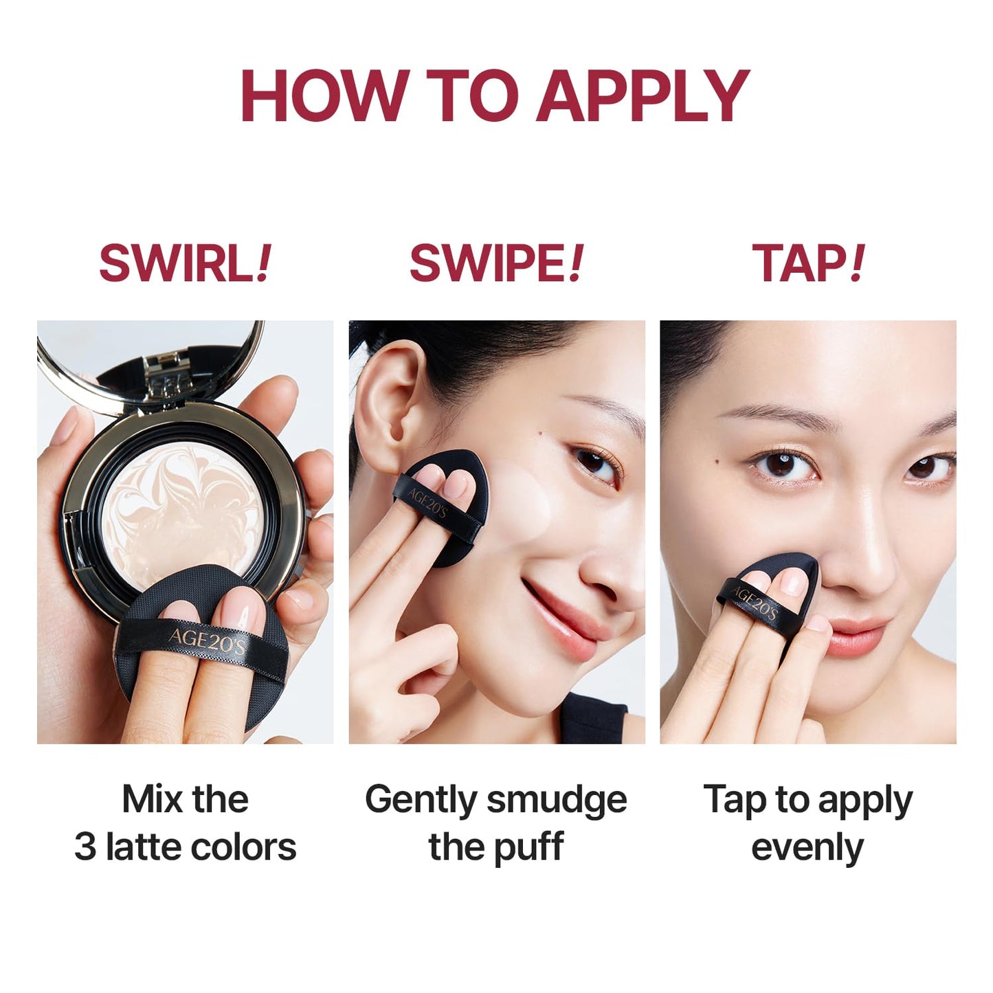 AGE20'S Signature Essence Pact - Korean Cushion Foundation | 23W Beige, Dewy Finish, SPF 50+