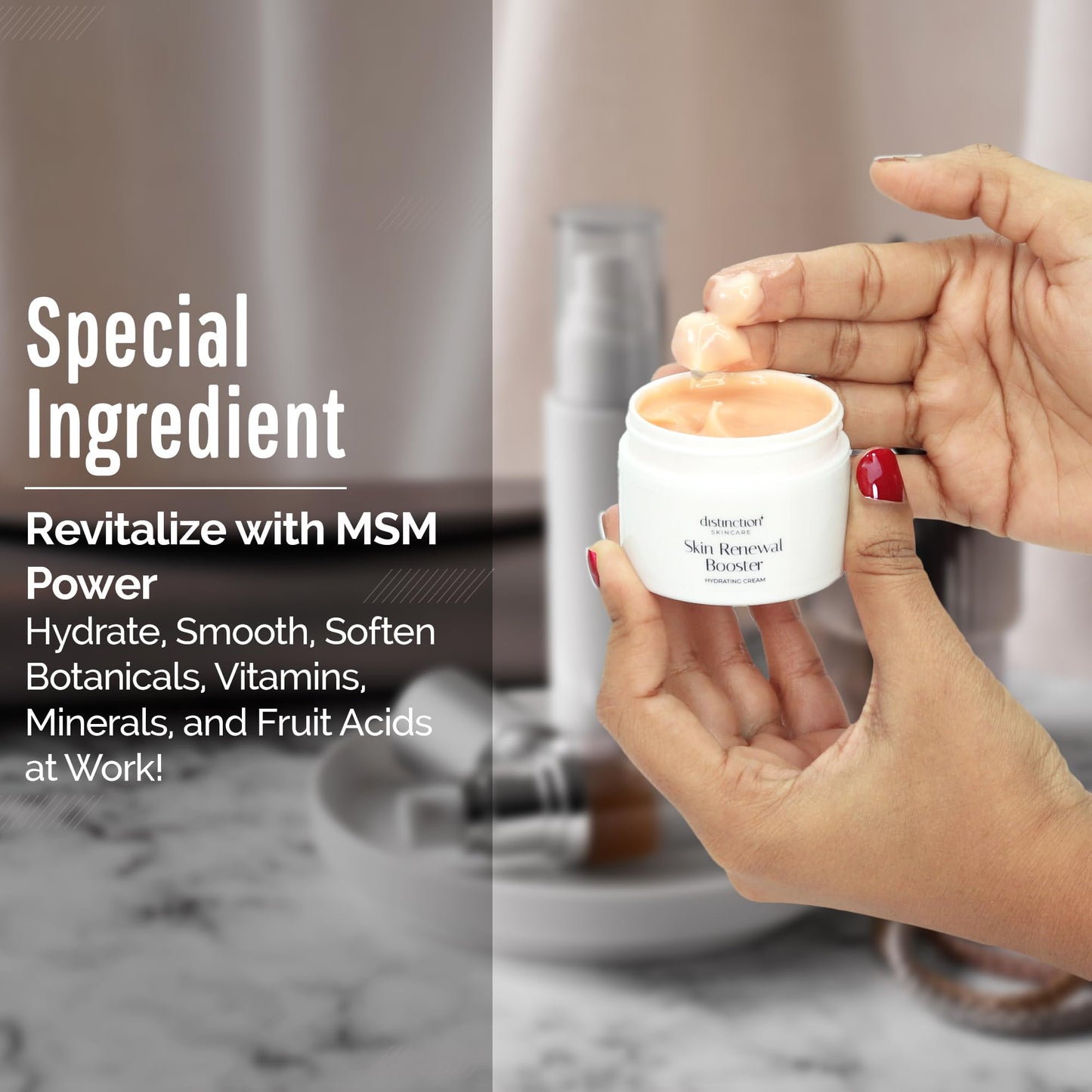 Distinction Skin Renewal Booster – Hydrating Face Moisturizer – Anti Aging Cream for Fine Lines & Wrinkles – Hydrates, Softens & Boosts Radiance – Daily Facial Cream for All Skin Types – 1 Oz