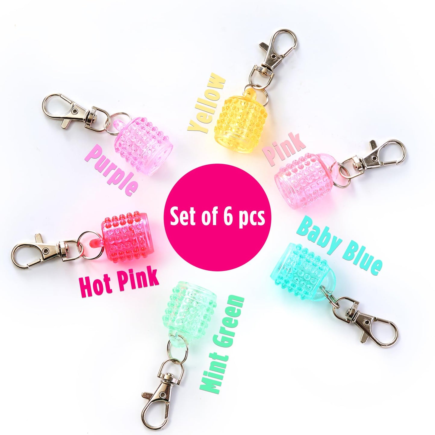 Lip Balm Keychain Cap for Laneige, Summer Friday and Glossier, Lip Balm Holder for Lanyard or Bag, Lip Gloss Keychain for Women,Replacement Cap with Stopper Prevent Spills
