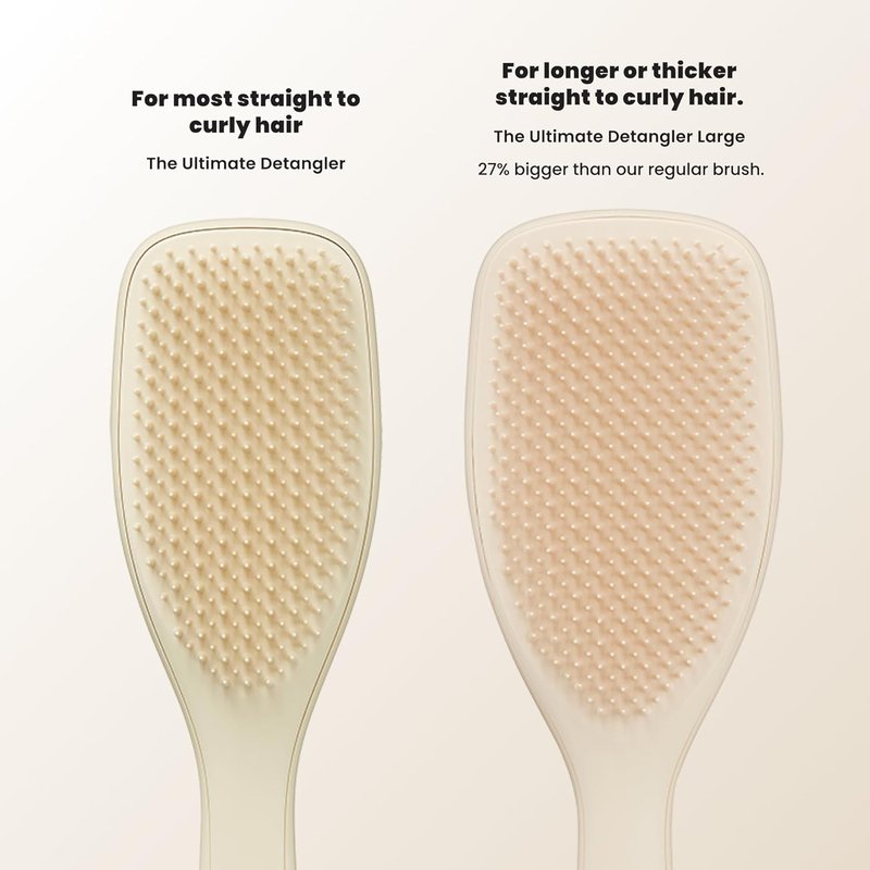 Ultimate Detangler Hairbrush - Tangle Teezer for Wet & Dry Hair | Reduces Breakage, Ideal for Long, Thick, Curly Hair - Vanilla