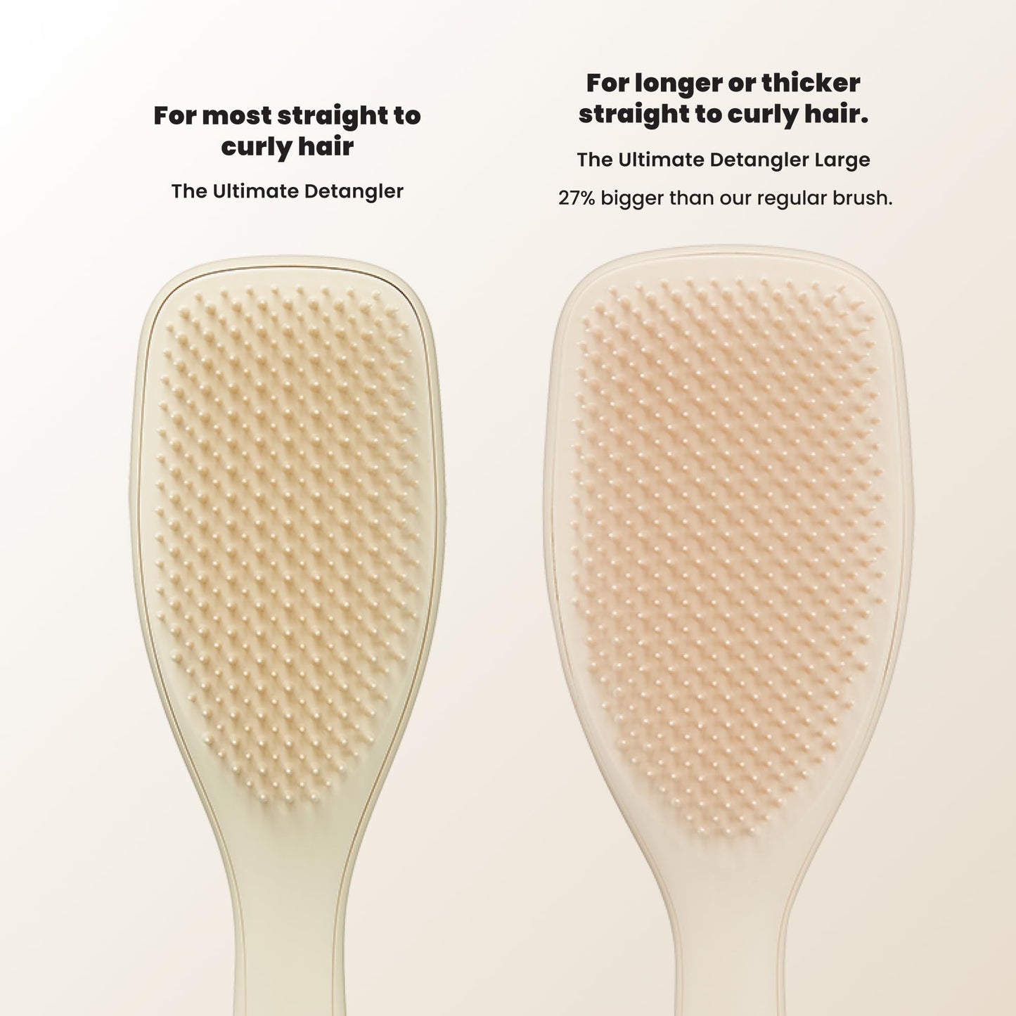 Tangle Teezer Large Ultimate Detangler Brush, Straight to Wavy, Vanilla
