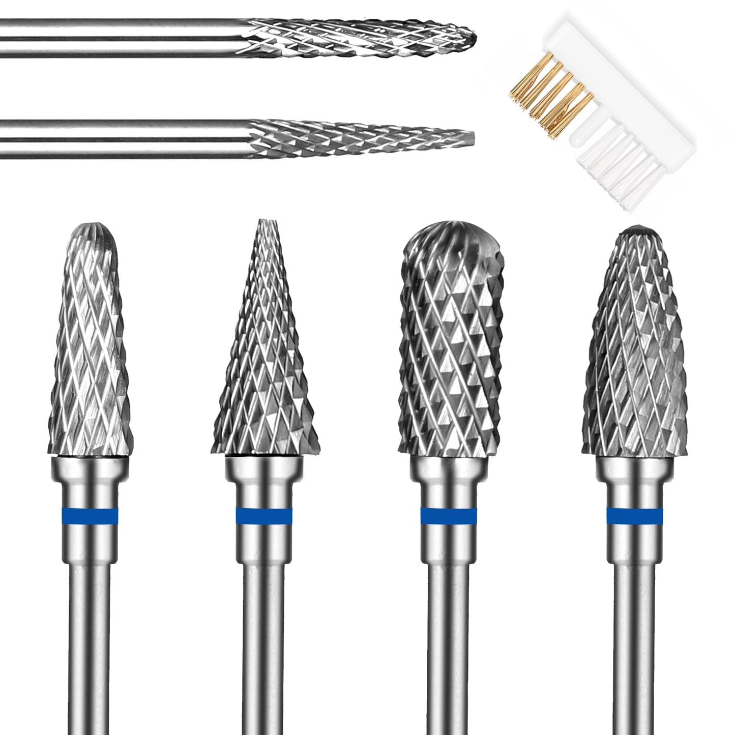 YUXIANLB Nail Drill Bits Set Tungsten Steel Nail Bits 1.77 Inches Diamond Cuticle Electric Nail File 6Pcs Nail Art Tools Sanding Bit Set Carbide Remover Bits For Manicure Pedicure Home Salon DIY Apply
