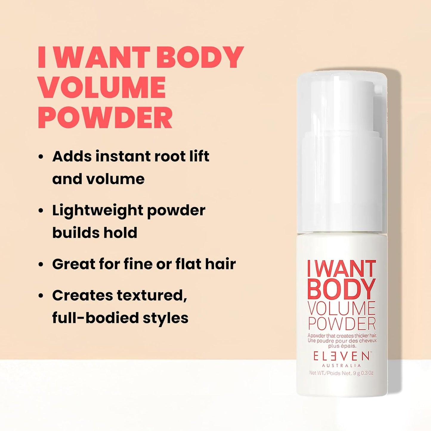 I Want Body Volume Texture Powder - Volumizing & Texturizing Hair Styling Product for Men & Women | Matte Finish, 0.3 oz