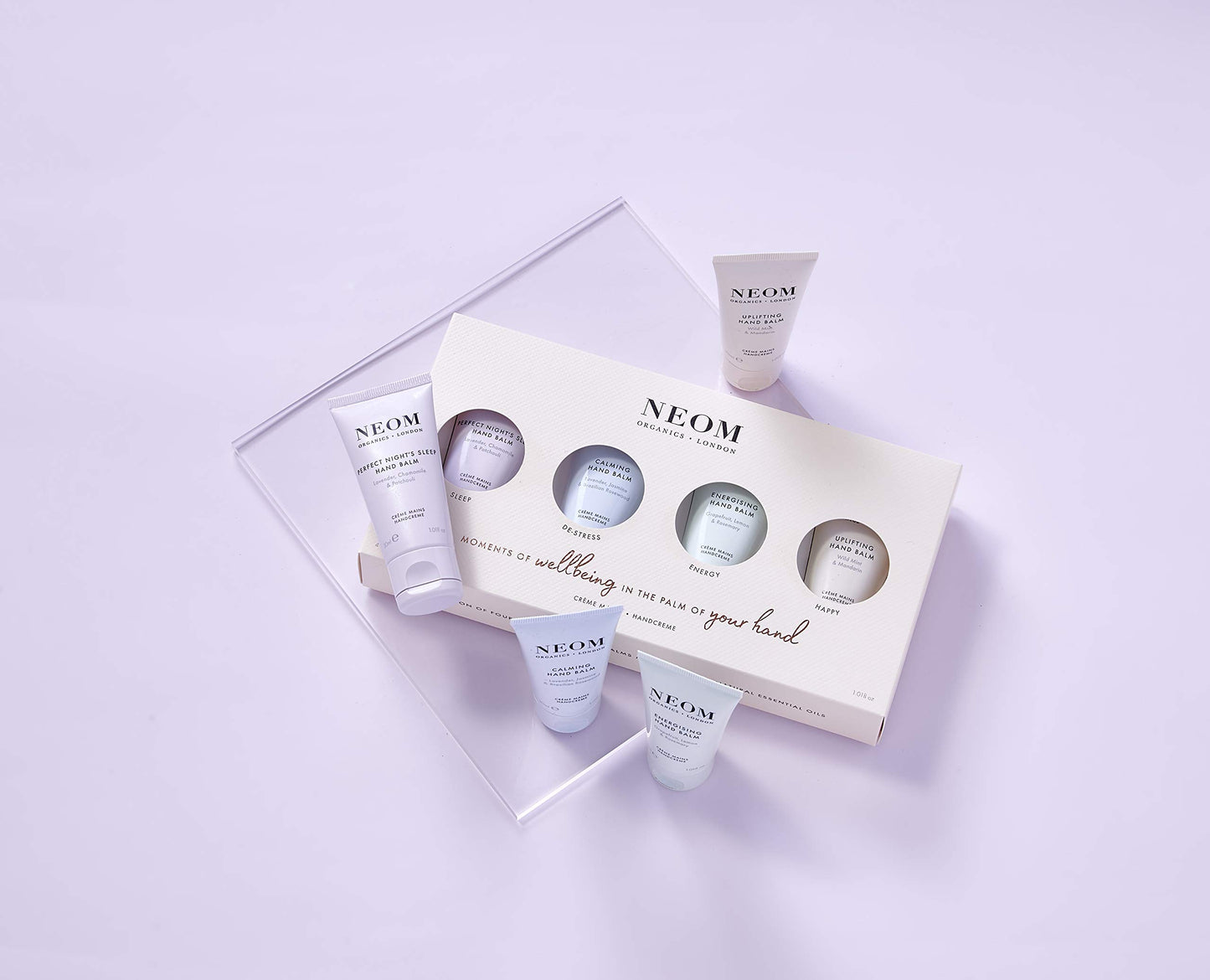 Neom- Moments of Wellbeing in the Palm Of Your Hand Gift Set | 4x30ml Luxury Hand Creams | Mother's Day | Gift | Essential Oil…