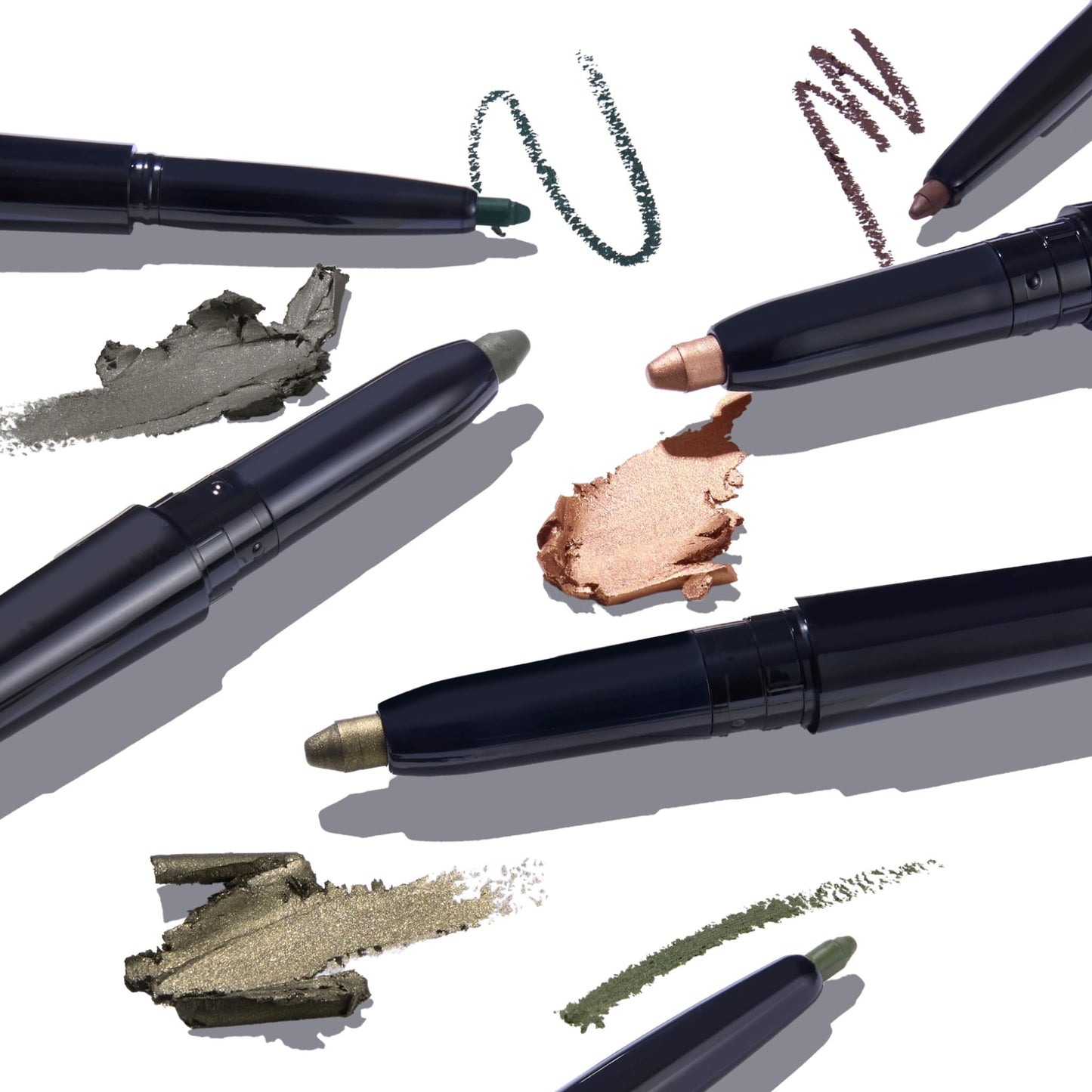 LAURA GELLER NEW YORK Swipe-n-Line Dual-Ended Eyeshadow + Eyeliner - Earthy (Taupe-Green/Warm Green) - Cream Eyeshadow & Smooth Glide Eyeliner - Waterproof & Crease-free Color