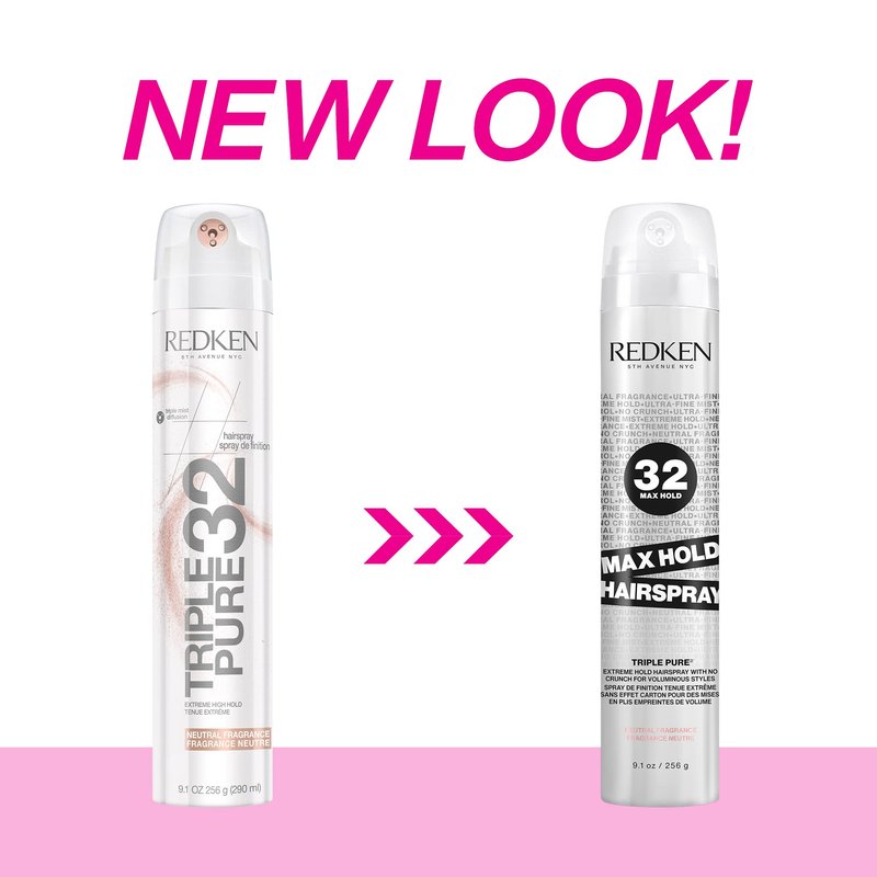 Redken Max Hold Neutral Hairspray 32 | Extreme Maximum High Hold Hairspray | Long-Lasting Lift & Frizz Control | For All Hair Types | Neutral Fragrance